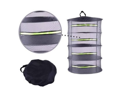 sušák d58cm, 4patra, na ovoce, houby, SKVELER, textil