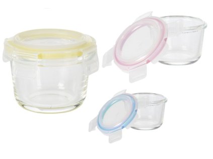 dóza 0,10l sklo+víčko patent. plast, d7cm, v.6,5cm, nový typ
