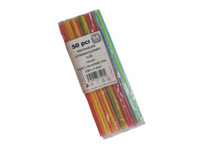 brčko d 5mm, 24cm, 50ks, FLEXI-ohebné, opak.použití, plast