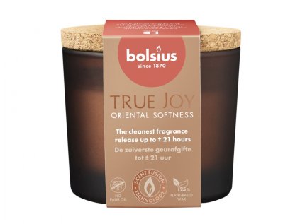 Svíčka ve skle TRUE JOY ORIENTAL SOFTNESS d8x7cm vonná