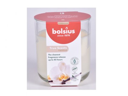 Svíčka ve skle TRUE SCENTS VANILKA vonná d9x10cm