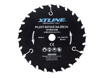 XTLINE Kotouč pilový s SK plátky - kombinovaný | 160x1,0x16 mm, 24 zubů