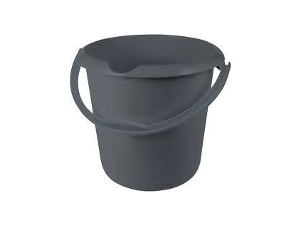 vědro 10l s výlev. ECO šedá, d30x28cm, plast