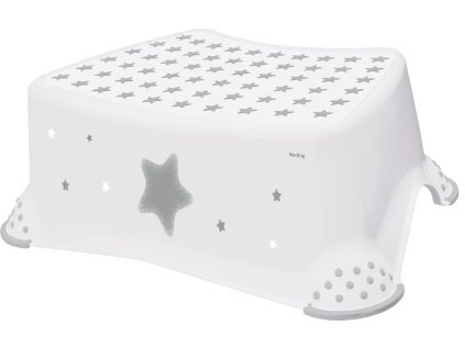taburetka 1stup. 40x28,v.14cm, Hvězda, kosm.bílá, plast