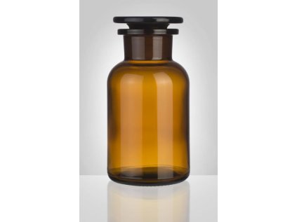 dóza-prachovnice 250ml-kul.hnědá, zabr.víko, sklo