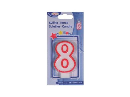 svíčka číslová 8, 75mm, DB