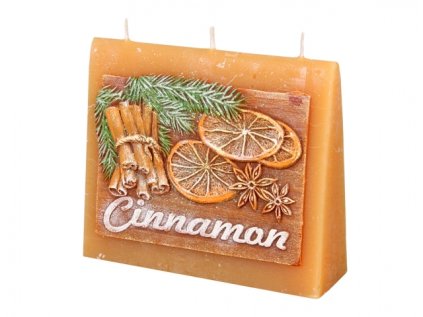 Svíčka CINNAMON OBÁLKA zdobená vonná 13x11cm