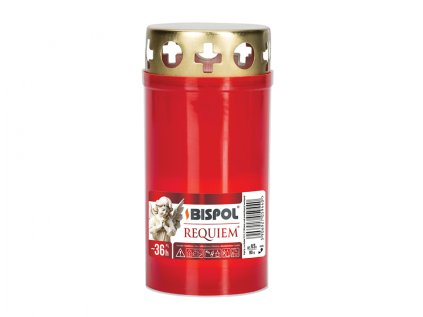 Lampička hřbitovní REQUIEM lisovaný vosk plast 90g d6x12,5cm