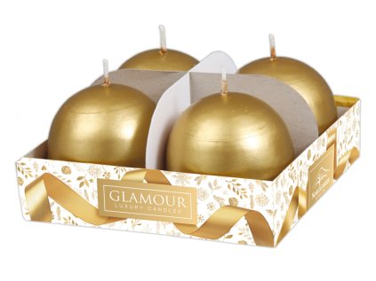 Svíčka KOULE metalická d6cm 4ks