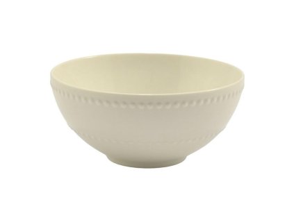 miska d15cm DOTS, ozd.okraj, bílá keramika