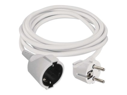 Prodlužovací kabel 1,4 m / 1 zásuvka / bílý / PVC / 1 mm2