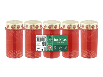 Lampička hřbitovní plastová 5ks 100g d6x12cm