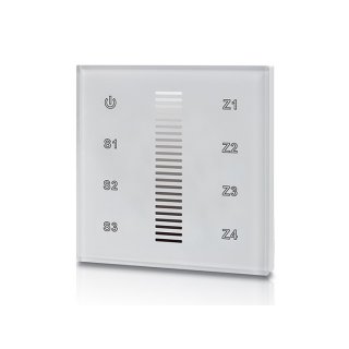 RF nástěnný dotykový LED ovladač Lux Miners SR-2830A-AC | 4 zóny | AC 230V