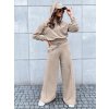 Béžová souprava mikiny a širokých kalhot GALAXY GLOW