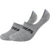 Šedé nízké ponožky - 2 páry Skechers 2PPK Mesh Ventilation Footies Socks
