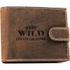 Always Wild Hnědá kožená peněženka na patentku A199