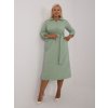 Světle zelené bavlněné plus size šaty