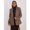 Černo-béžové oversize sako s leopardím vzorem
