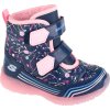 Tmavě modré dívčí sněhule Skechers Illumi-Brights - Power Paint