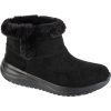 Černé semišové dámské zimní kotníkové boty Skechers On-The-Go Stellar - Cozy Step