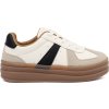 Béžovo-bílé dámské sneakersy s černými vsadkami
