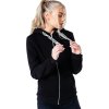 Černá dámská mikina Justhype Drawstring Zip Hoodie