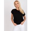 Černé tričko s průstřihem s mašlí na zádech
