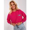 Fuchsiová crop top mikina