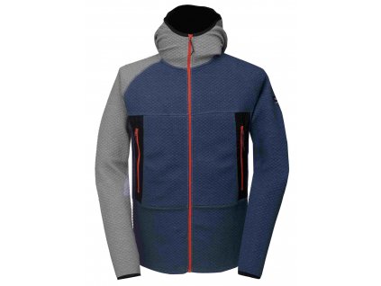 2117 NYBYN ECO pánská waffe merino mikina, modrá