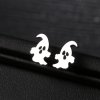 Ocelové puzetové náušnice - duch Halloween