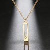Ocelový řetízek s přívěskem - písmeno P elegance (typ 2)