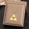 Řetízek s přívěskem - Triforce, zlatá ocel