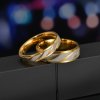 Prsten pro páry (1 kus) - Wedding, stříbrno - zlatá ocel