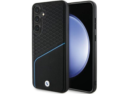 BMW BMHMS24S23RDCLK Samsung Galaxy S24 hardcase Signature Leather Textured & Line MagSafe black