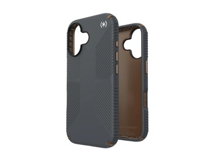 Speck Presidio2 Grip Apple iPhone 16 (Charcoal Grey / Cool Bronze / White)