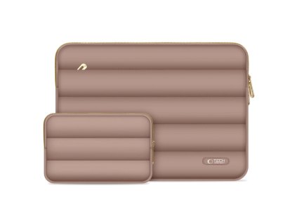 Pokrowiec + na akcesoria Tech-Protect Puffy Laptop 13-14 Walnut