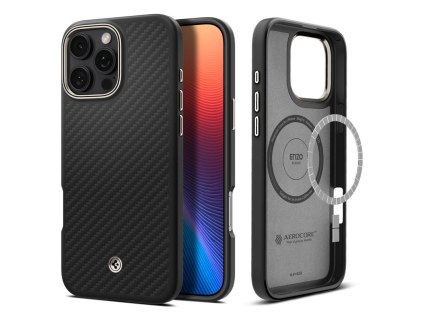 Spigen Enzo Aramid, black natural - iPhone 16 Pro Max