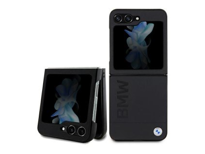 BMW BMHCZF5SLLBK Samsung Galaxy Z Flip5 Leather Hot Stamp black