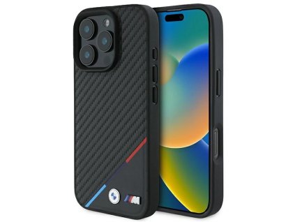 BMW BMHMP16X23PUDTK Apple iPhone 16 Pro Max hardcase M Carbon Tricolor Line MagSafe black