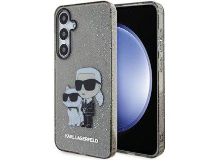 Karl Lagerfeld KLHCS24MHNKCTGK Samsung Galaxy S24+ Plus hardcase Glitter Karl&Choupette black