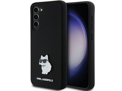 Karl Lagerfeld KLHCS24MSMHCNPK Samsung Galaxy S24+ Plus hardcase Silicone Choupette Metal Pin black