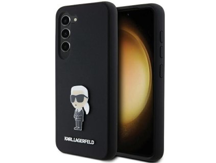Karl Lagerfeld KLHCS24MSMHKNPK Samsung Galaxy S24+ Plus Silicone Ikonik Metal Pin black
