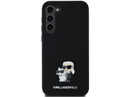 Karl Lagerfeld KLHCSA35SMHKCNPK Samsung Galaxy A35 hardcase Silicone Karl&Choupette Metal Pin black