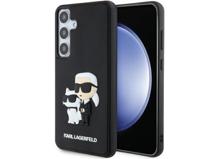 Karl Lagerfeld KLHCS24S3DRKCNK Samsung Galaxy S24 hardcase 3D Rubber Karl&Choupette black