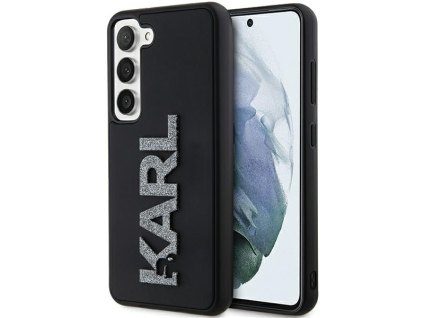 Karl Lagerfeld KLHCS24S3DMBKCK Samsung Galaxy S24 hardcase 3D Rubber Glitter Logo black