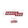 Nálepka schránky ČZ 125 - 476 Sport (matný stříbrný nápis) 2ks  *M
