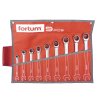 Klíče ráčnové očkoploché, sada 9ks FORTUM, 8-19mm