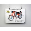 Plakát motocyklu JAWA 350 - 362 Californian (84 x 60 cm) *M