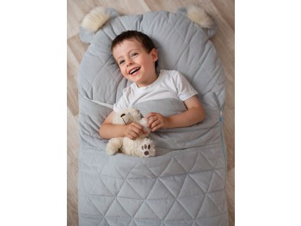 Kinder Hop Spací pytel Dream Catcher Triangles Light Grey