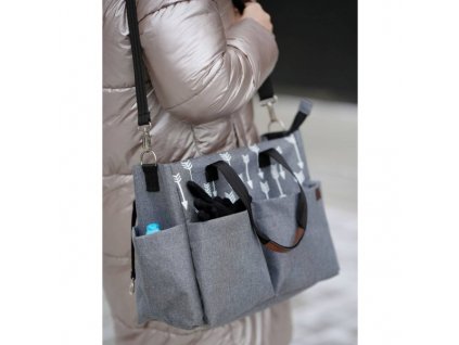 Kinder Hop Přebalovací taška na kočárek 2v1 Traveler Bag Space Grey